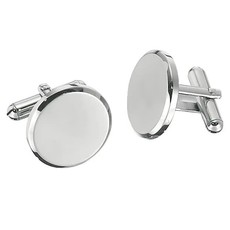 American Jewelry Stainless Steel Engravable Cuff Links