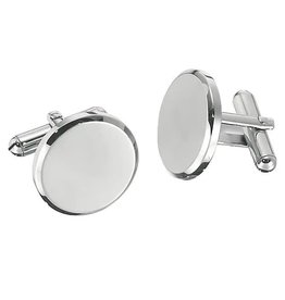 American Jewelry Stainless Steel Engravable Cuff Links