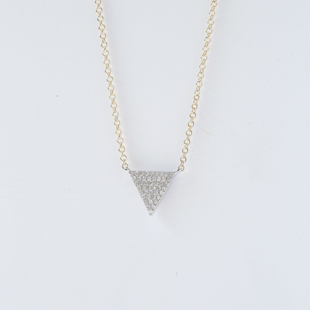 14KT Rose Gold Rhombus-Shaped Glamorous Diamond Pendant