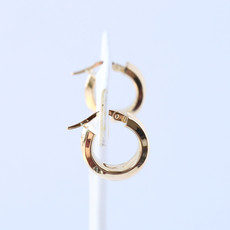 American Jewelry 14K Yellow Gold 7.5mm Hoop Earrings (15mm)