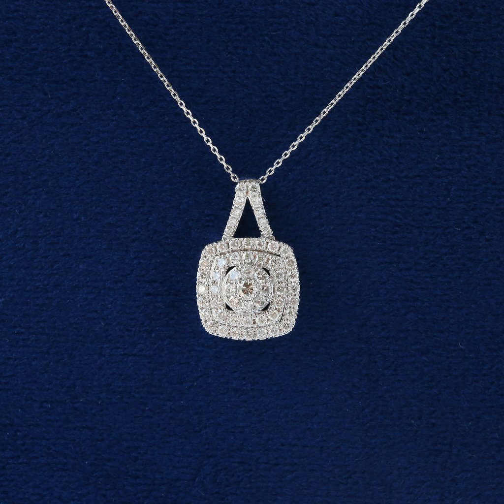 American Jewelry 14k White Gold .58ctw Diamond Fashion Pendant