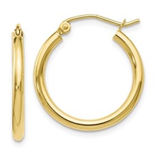 American Jewelry 10k Polished Lightweight Hoop Earrings (20mm)