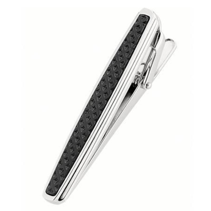 American Jewelry Stainless Steel & Carbon Fiber Tie Bar