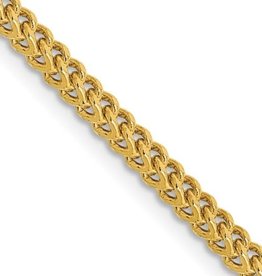 American Jewelry 14K Yellow Gold 2mm Franco Chain (22")