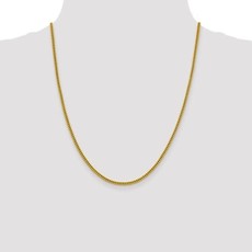 American Jewelry 14K Yellow Gold 2mm Franco Chain (22")