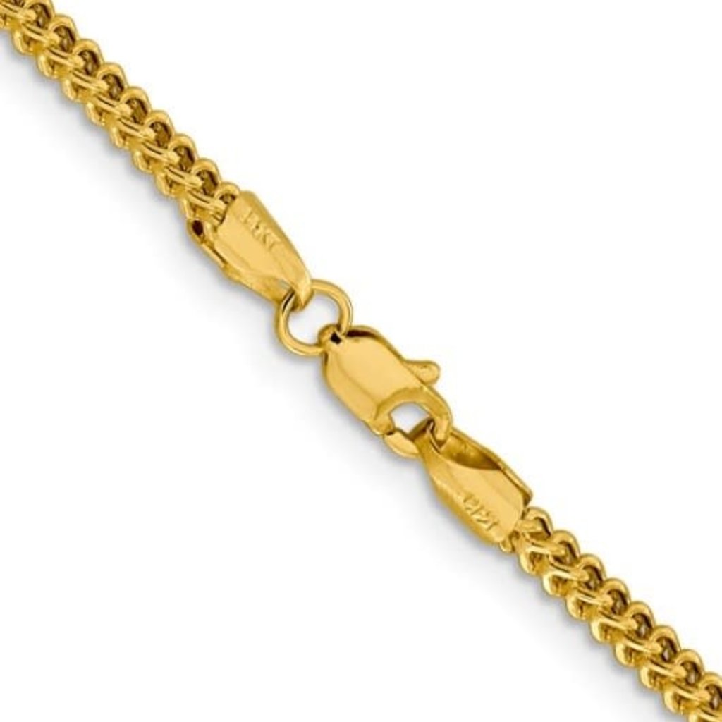 American Jewelry 14K Yellow Gold 2mm Franco Chain (22")