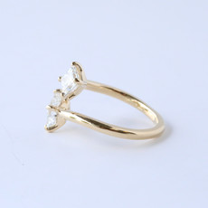 American Jewelry 14K Yellow Gold 1.70ctw Princess Cut Diamond Wrap Ring (Size 6.5)