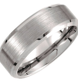 American Jewelry Tungsten 8.3mm Beveled/Satin Mens Band