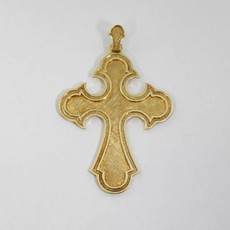 American Jewelry 18K Yellow Gold Large Cross Pendant