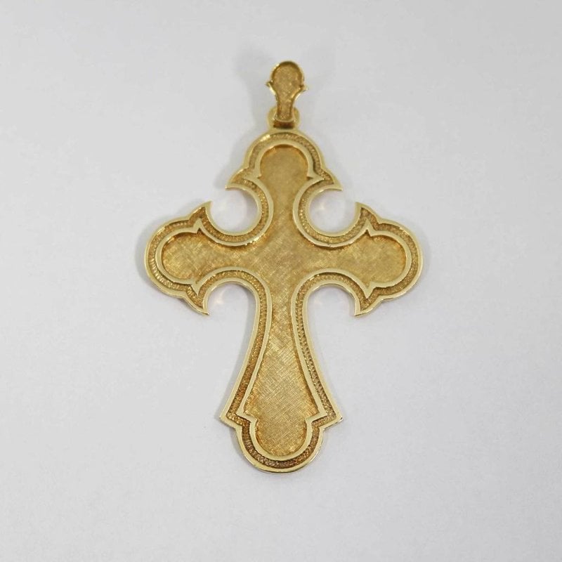 American Jewelry 18K Yellow Gold Cross Pendant