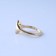 American Jewelry 14K Yellow Gold 1.82ct G/I2 Diamond Marquise Bezel Set Ring (Size 5.5)