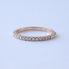 American Jewelry 14K Rose Gold .30ctw Diamond Stackable Band (Size 6)