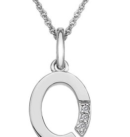 American Jewelry Sterling Silver Hot Diamonds O Initial Necklace