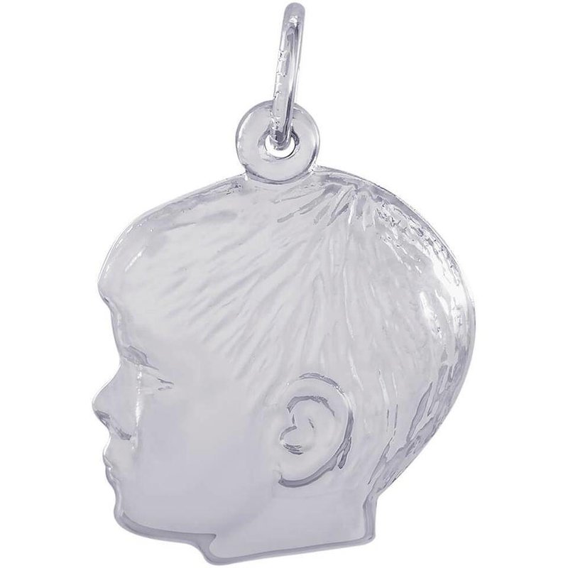 American Jewelry Sterling Silver Boy Head Charm