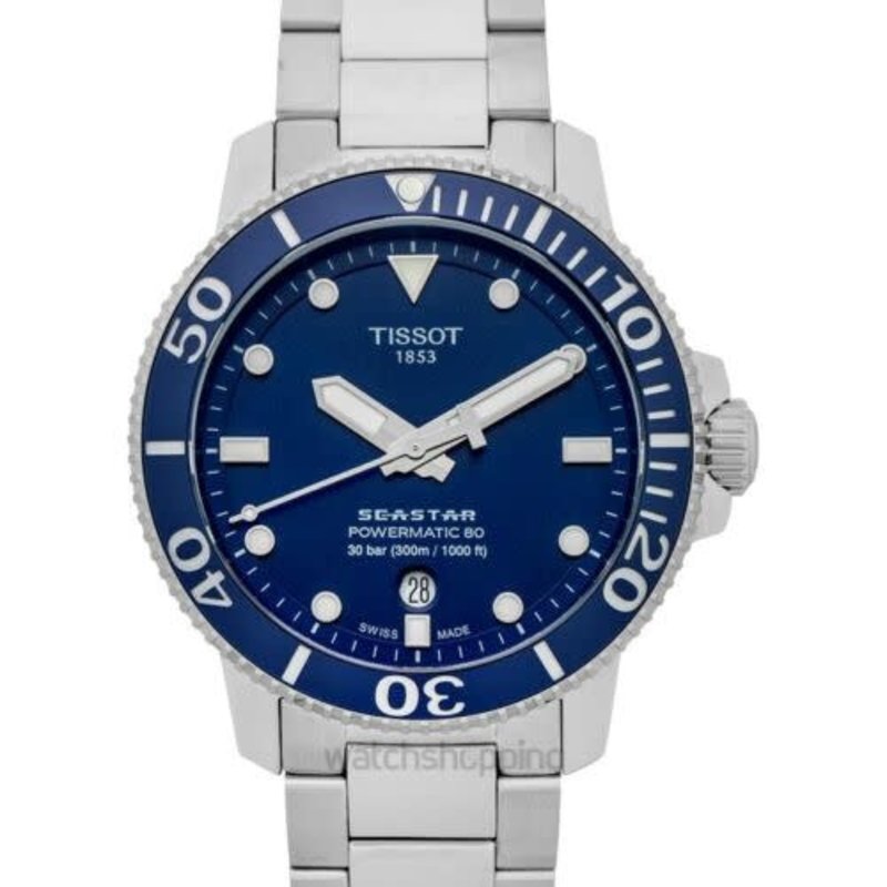 Tissot Tissot Gents Seastar 1000 Powermatic Watch w/ Blue Dial