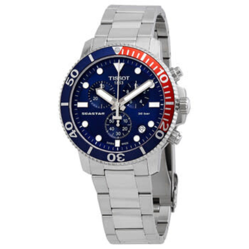 Tissot Tissot Gents Seastar 1000 Quartz Watch w/ Gradient Blue & Red Dial