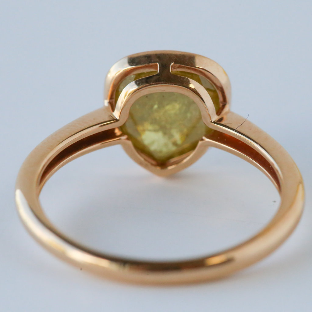 18k Yellow Gold 2.05ct Rustic Diamond Ring (size 6.5)