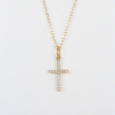 American Jewelry Mini Diamond Cross Charm (Charm Only)