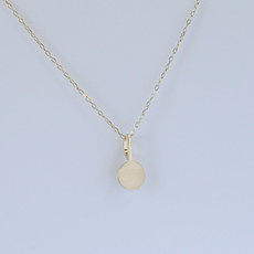 14k Yellow Gold Engravable Disc Pendant (18")