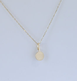 14k Yellow Gold Engravable Disc Pendant (18")