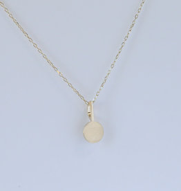 14k Yellow Gold Engravable Disc Pendant (charm only)