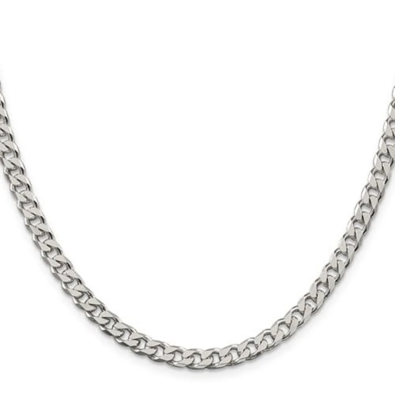 American Jewelry Sterling Silver Polished 5mm Curb Chain (22")