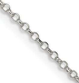 American Jewelry Sterling Silver 1.5mm Diamond-Cut Round Cable Chain (20")