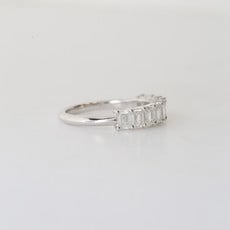 18k White Gold 1.69ctw Emerald Cut Diamond Band (Size 7)