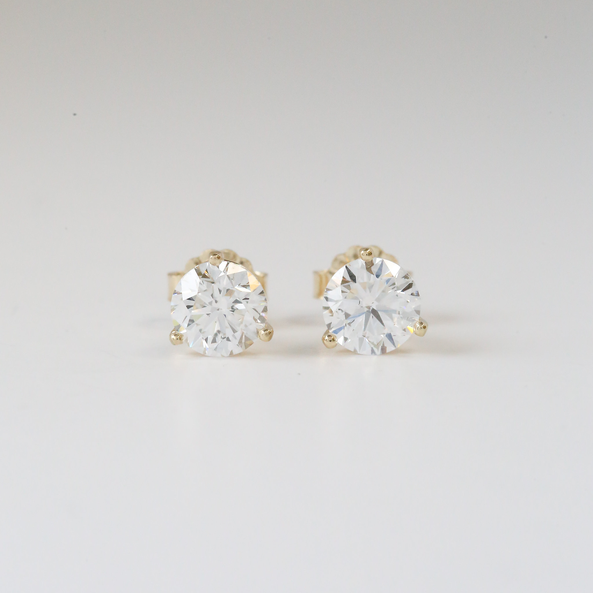 14ky 2ctw Lab RB Dia Studs - American Jewelry