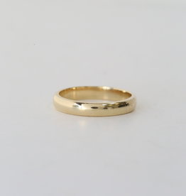 14K Yellow Gold 3.8mm Half Round Band