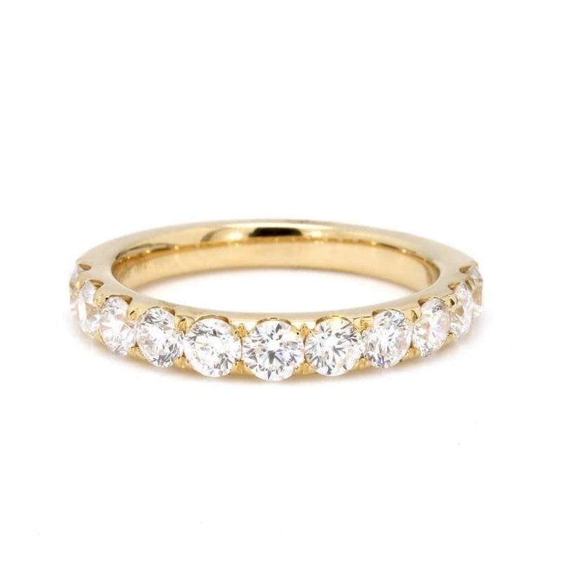 14K Yellow Gold 1.35ctw Diamond Wedding Band