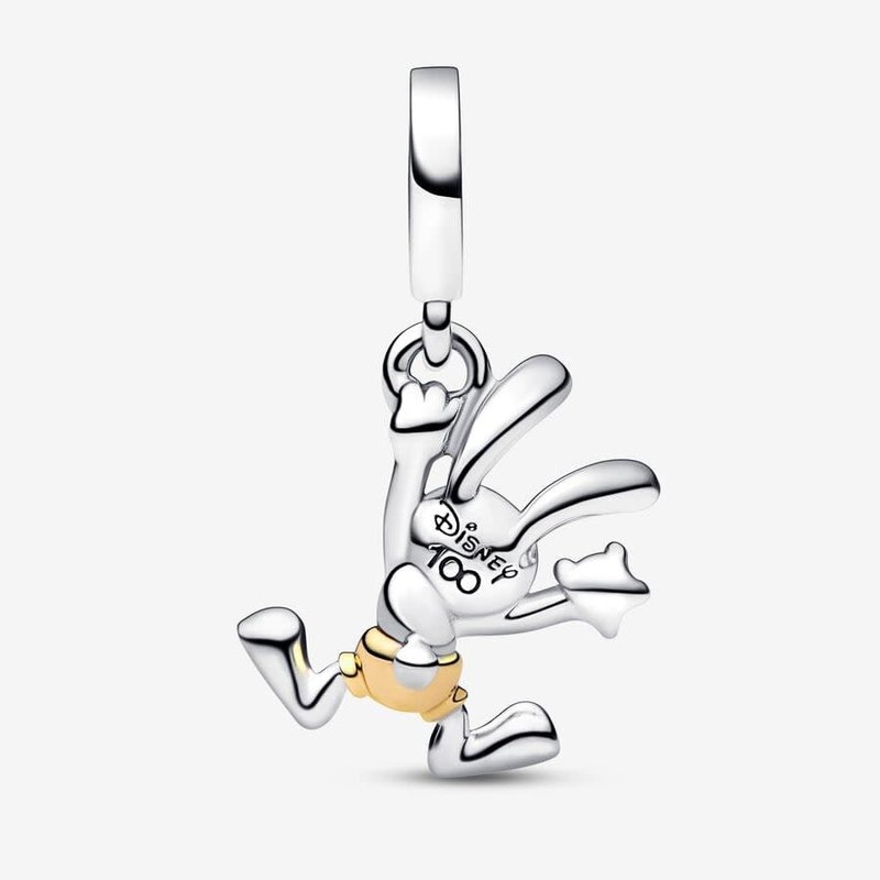 Pandora PANDORA Charm, Disney 100th Anniversary Oswald Dangle, 14k Gold Plated