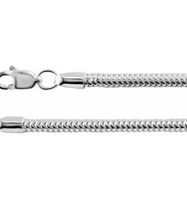 American Jewelry Sterling Silver 2.5mm Round Snake Chain (20")