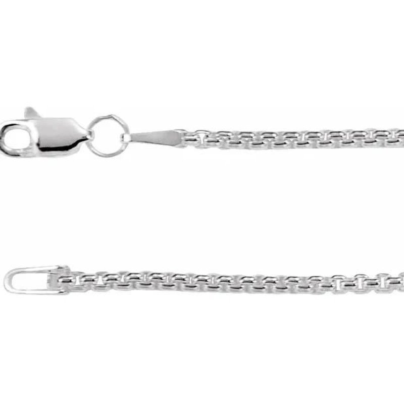 American Jewelry Sterling Silver 1.8mm Round Box Chain (16")