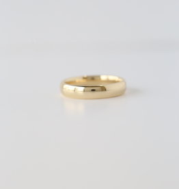 14k Yellow Gold 4mm Half Round Polished Band