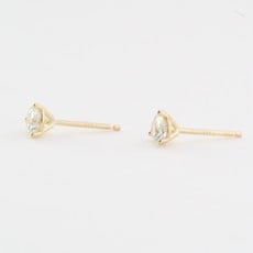 American Jewelry 14k Yellow Gold .50ctw Lab Grown Round Brilliant Diamond Martini Set Solitaire Stud Earrings