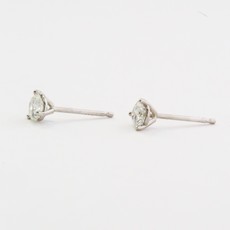American Jewelry 14k White Gold .50ctw Lab Grown Round Brilliant Diamond Martini Set Solitaire Stud Earrings