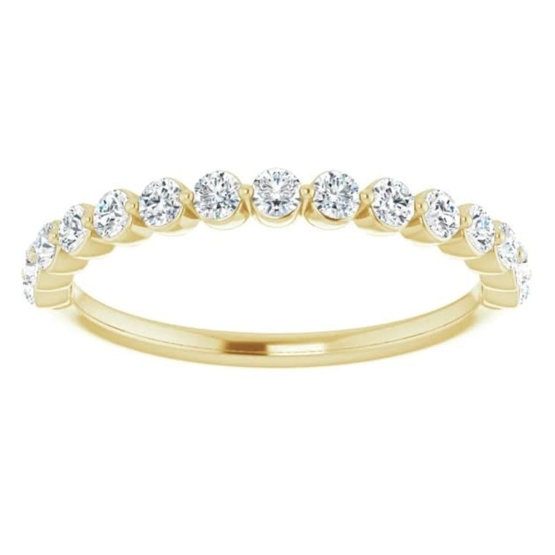 American Jewelry 14k Yellow Gold 1/2ctw Round Brilliant Diamond Anniversary Wedding Band (Size 7)