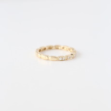 14k Yellow Gold .17ctw Diamond Stackable Band