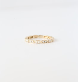14k Yellow Gold .17ctw Diamond Stackable Band
