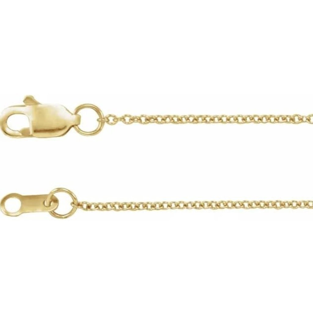 American Jewelry 14k Yellow Gold 1.4mm Cable Chain (16")