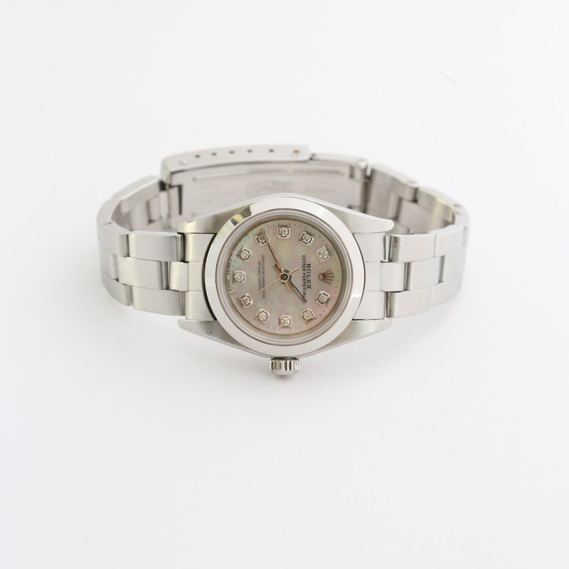 Rolex Pre-owned Ladies Rolex Oyster Perpetual with Diamond Mother of Pearl Dial