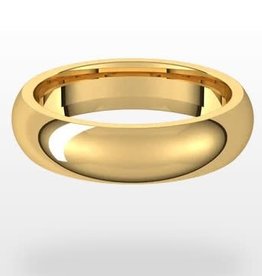 American Jewelry 14k Yellow Gold 6mm Polished Comfort Fit Gents Wedding Band (Size 9)