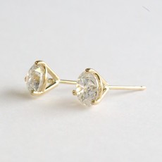 American Jewelry 14k Yellow Gold 2.08ctw Lab Grown Round Brilliant Diamond Stud Earrings