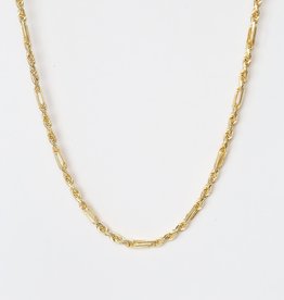 18k Yellow Gold Figerope Chain 3mm, 18 inches