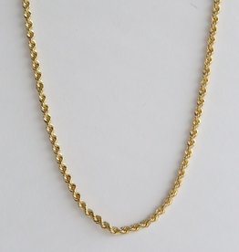American Jewelry 14k Yellow Gold 2.25mm Rope Chain  (18")