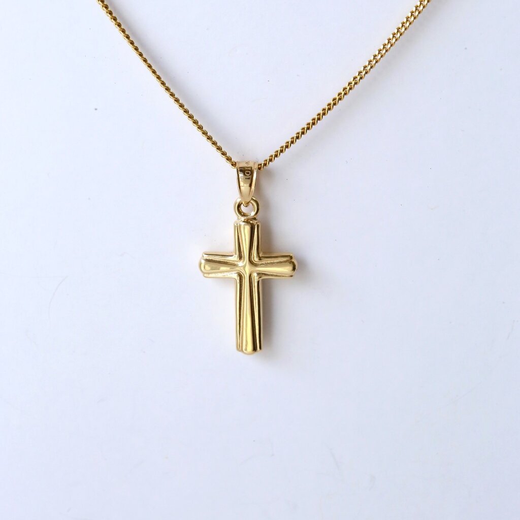 14k Yellow Gold Reversible Crucifix Pendant (Pendant Only)
