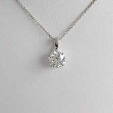 American Jewelry 14k White Gold 1.73ctw G/SI2 Lab Grown Diamond Solitaire Necklace