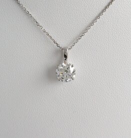 American Jewelry 14k White Gold 1.73ctw G/SI2 Lab Grown Diamond Solitaire Necklace