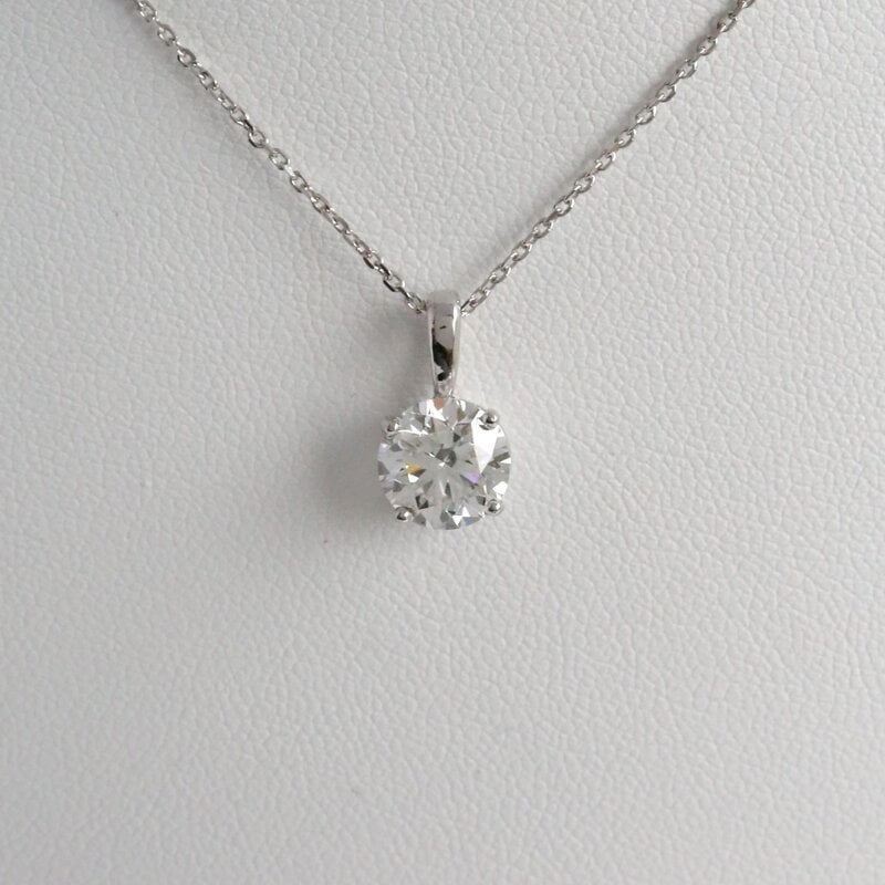 American Jewelry 14k White Gold 1.73ctw G/SI2 Lab Grown Diamond Solitaire Necklace